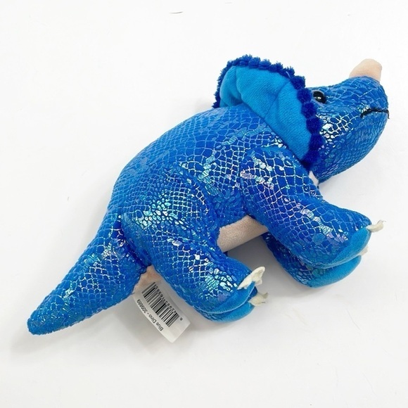 Blue triceratops dinosaur stuffed animal - Picture 3 of 3